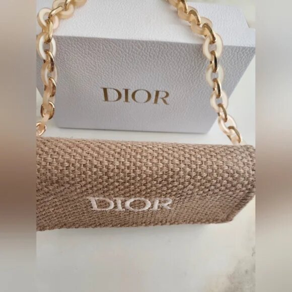 Dior Raffia Straw Bag Acrylic shoulder strap - Picture 11 of 16